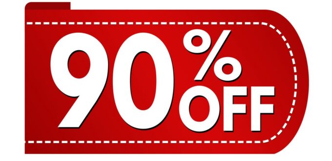 Special offer 90 % off