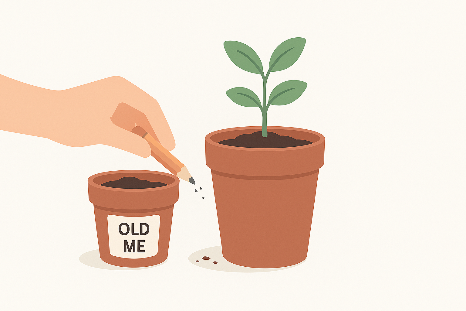 Updating identity: replacing an old label with a new one.